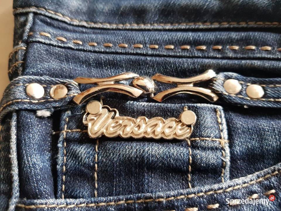spodnie dżinsy versace zdobione przeszycia świętokrzyskie Kielce