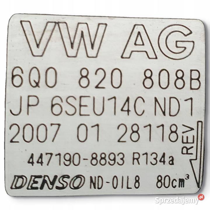 SPRĘŻARKA KLIMATYZACJI Skoda Fabia II 14 16V Kompresory klimatyzacji Chełm sprzedam