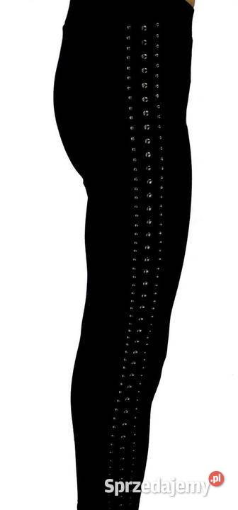 Czarne spodnie leginsy legginsy HM dżety bokach Toruń