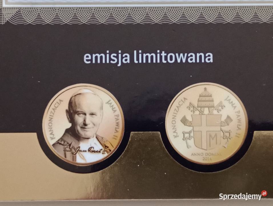 Numizmat kanonizacyjny Jan Paweł II 2014r Mosina