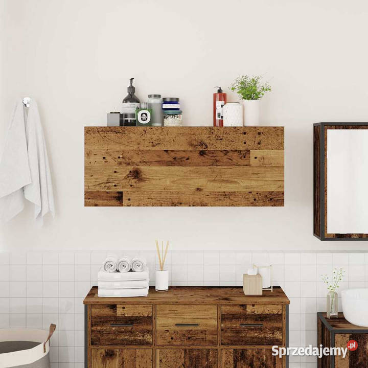 Wisząca szafka łazienkowa stare drewno 100x25x40 Warszawa