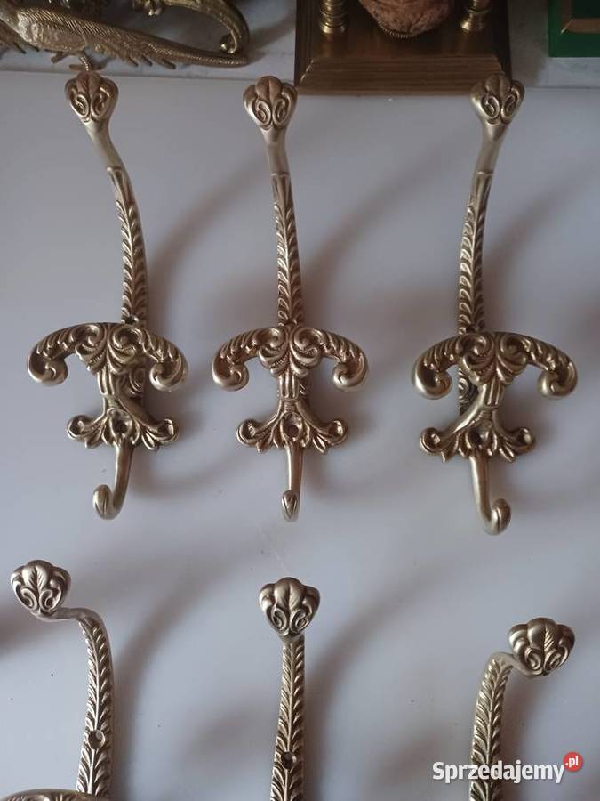 Masywny wieszak mosiężny Pozostałe Poznań