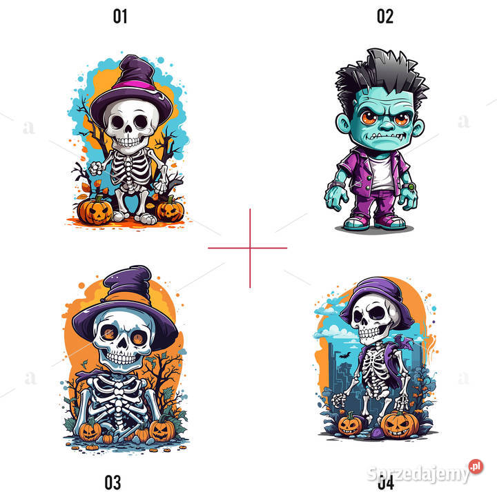 Grafiki Wektorowe Halloween do Nadruków na Pozostałe Kraków