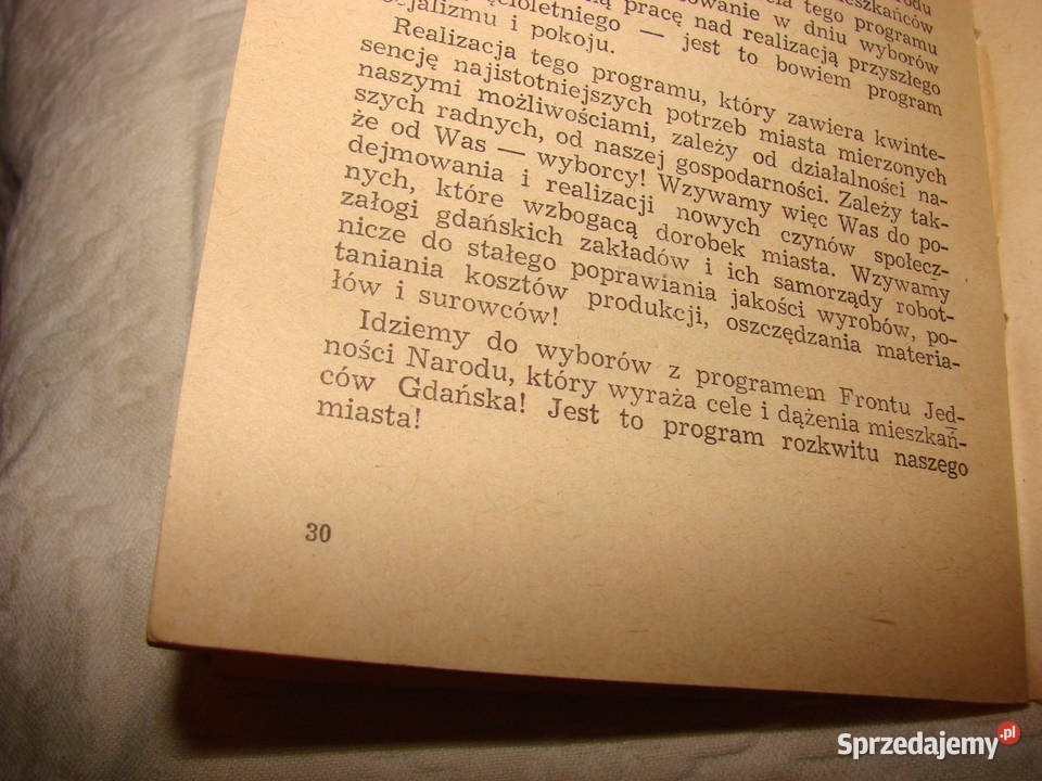 PROGRAM WYBORCZY MIEJSKIEGO KOMITETU FRONTU Pozostałe Pruszcz Gdański