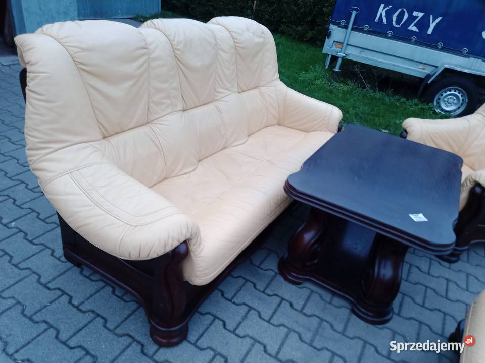 Komplet Wypoczynkowy SOMMER 311 i Ława dąb Skóra