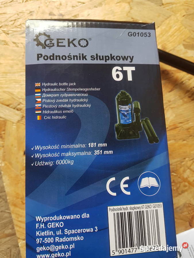 PODNOŚNIK HYDRAULICZNY SŁUPKOWY LEWAREK 6 TON wielkopolskie Głogowa