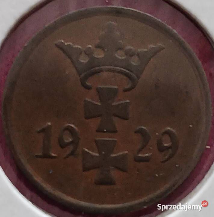 1 Fenig Wolne Miasto Gdańsk 1929 r 1 najniższy Konin