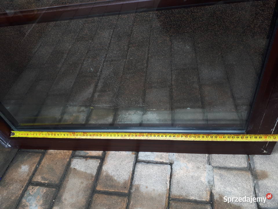 Okno 80x82 fix nieotwieralne brąz Częstochowa