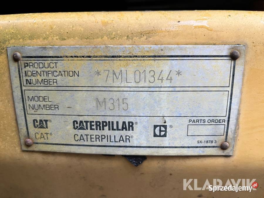 Koparka CAT M315 1999 pomorskie Starogard Gdański
