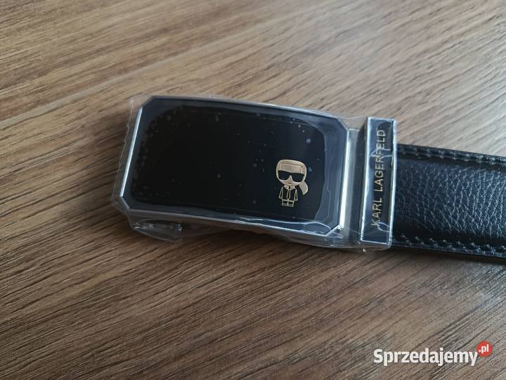 Pasek skórzany męski Karl Lagerfeld do garnituru Skóra Ekologiczna Białystok