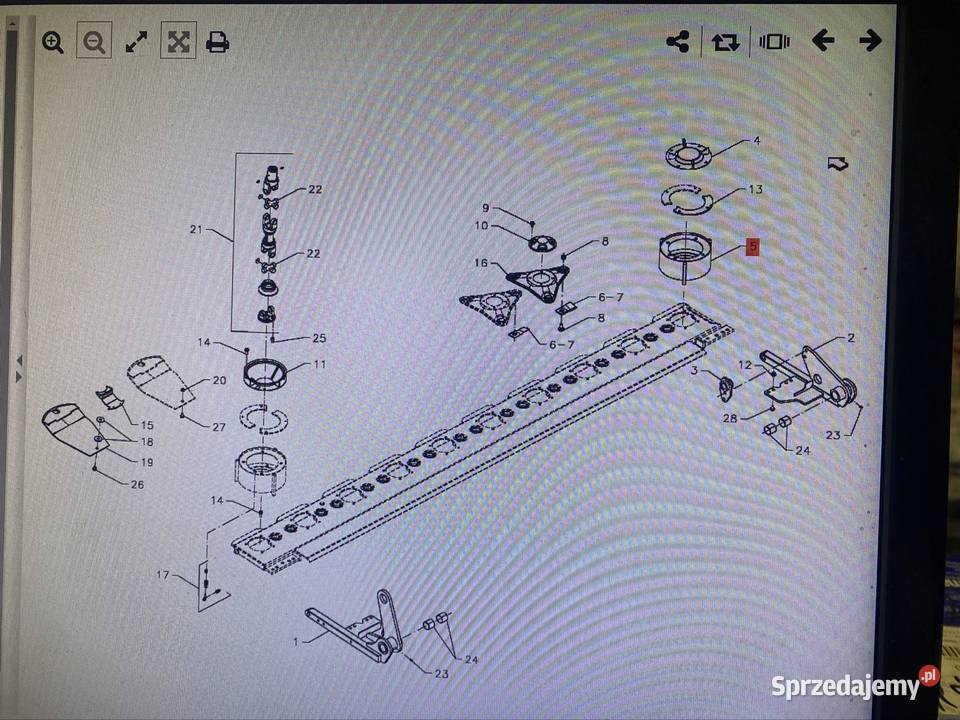 Część Bęben I kosiarki Vicon DeutzFahr Łosice