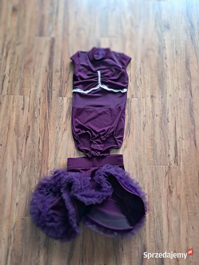 nowe fioletowe dwuczęściowe z rękawiczkami Rozmiar 130 Sandomierz