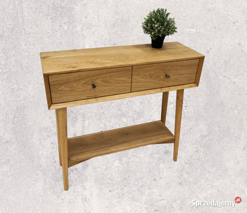 Konsola dębowa IZU z uchwytami Janczowa