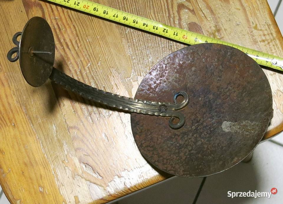 Kinkiet na świece metalowy ze specjalnym bolcem sprzedam