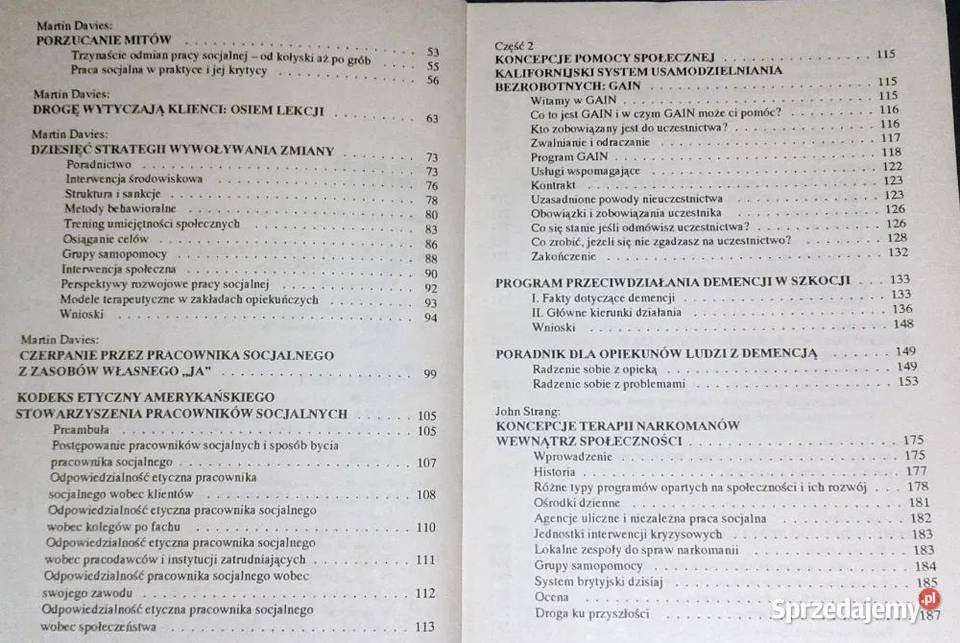 Praca socjalna Pomoc społeczna Jerzy Kwaśniewski Chełm sprzedam