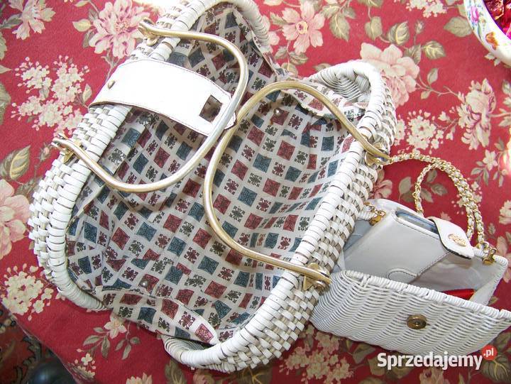 torebka kuferek ratanowy i mała Dargikowo sprzedam