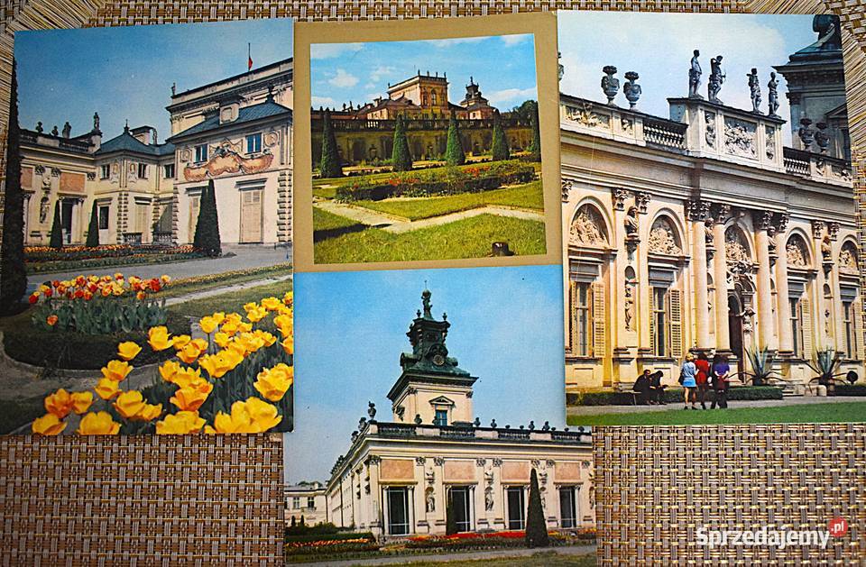 Pałac w Wilanowie 9 pocztówek w obwolucie 1979 Pocztówki i karty telefoniczne Chełmno sprzedam