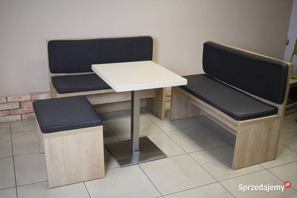 Stoliki do lokalu 2 ławki pufa KOMPLET śląskie Pszczyna