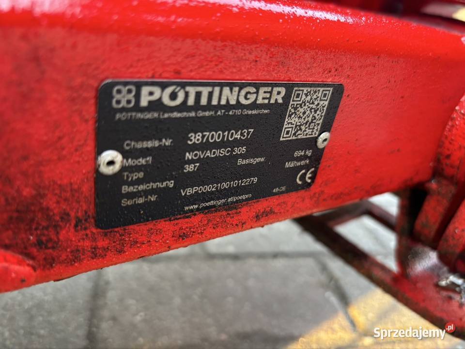 Kosiarka dyskowa Pottinger 305 2017 305m Krone mazowieckie Myszyniec