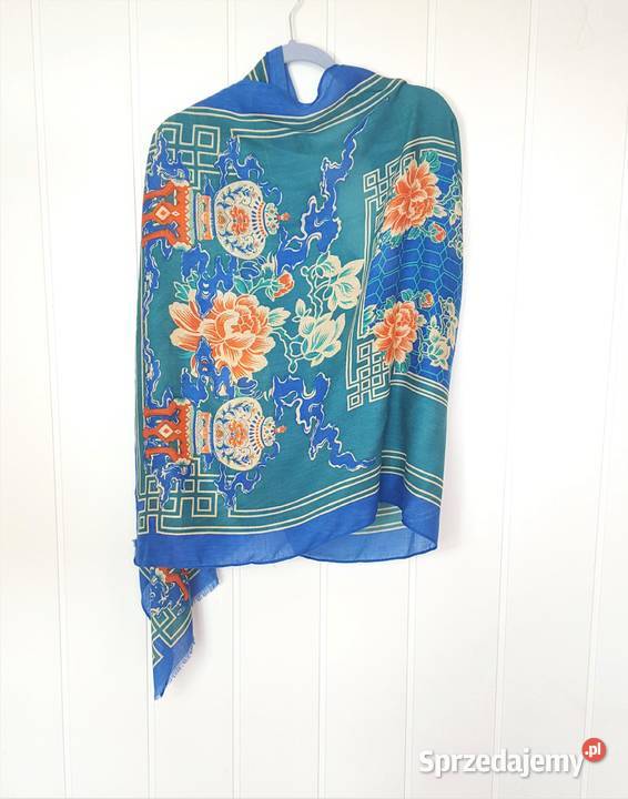 Nowy lekki szal tkany z wełną orientalny Szczecin sprzedam