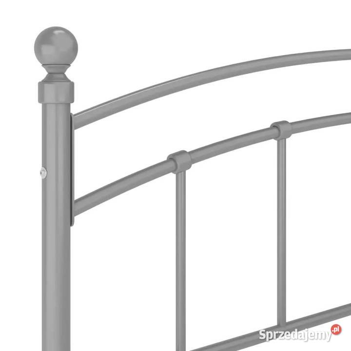 Łóżko Metalowe Szare Rama Łóżka Ze Stelażem 200 208cm Warszawa