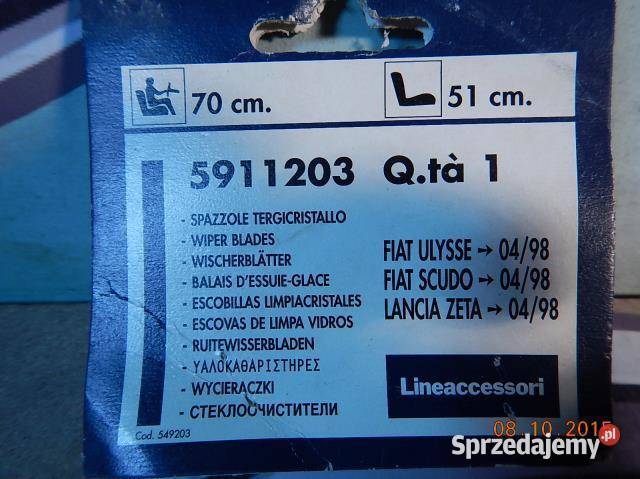 KMPL WYCIERACZKI FIAT ULYSSE 9402 SCUDO 9506 ORG lubelskie sprzedam