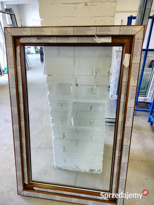 Okno PCV 953 x 1440 ZŁOTY DĄB DWUSTRONNY KOLOR 144cm Drzwi i okna Krasnosielc