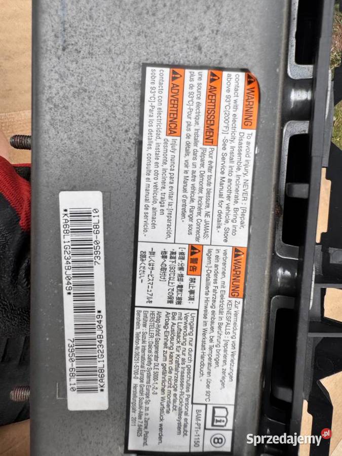 SUZUKI SWIFT MK7 KOMPLET AIRBAG