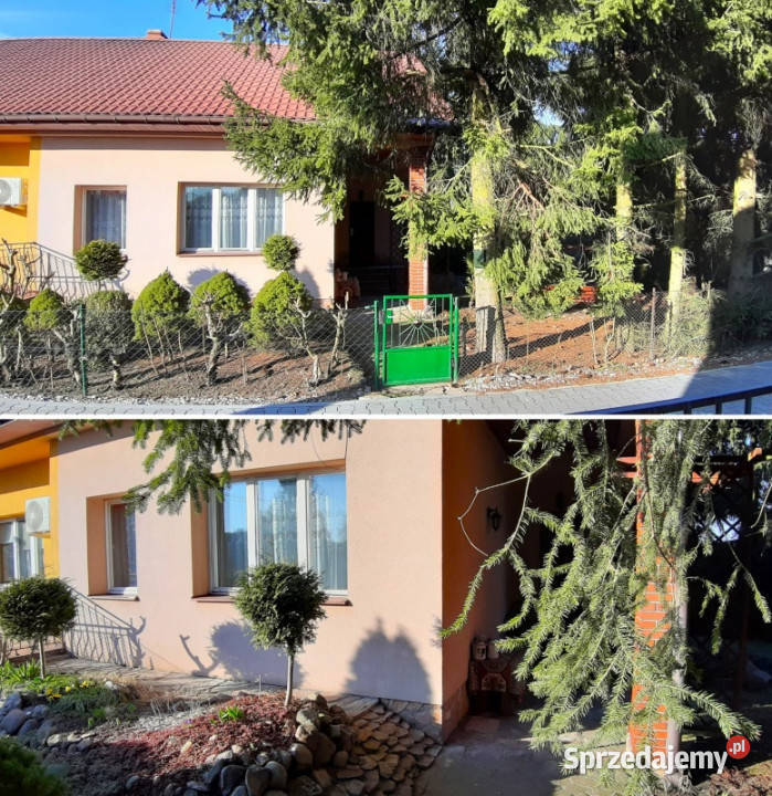 Mały bliźniak z garażem zalewem Borków