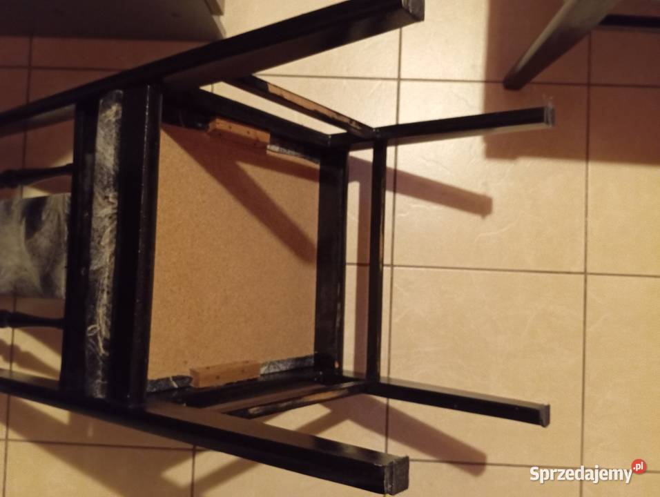 3 krzesła PRL czarne Lublin