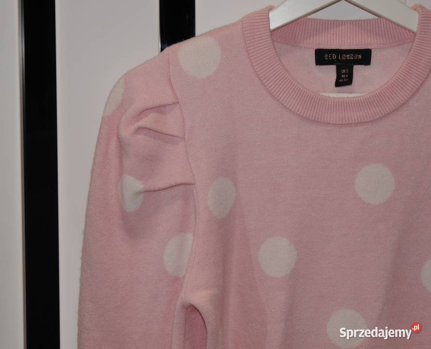 Qed London fajny sweterek bufki 34 XS dolnośląskie