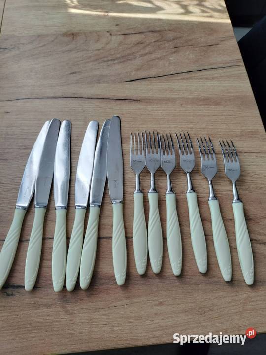 Stary komplet sztućców zestaw noże widelce Choszczno