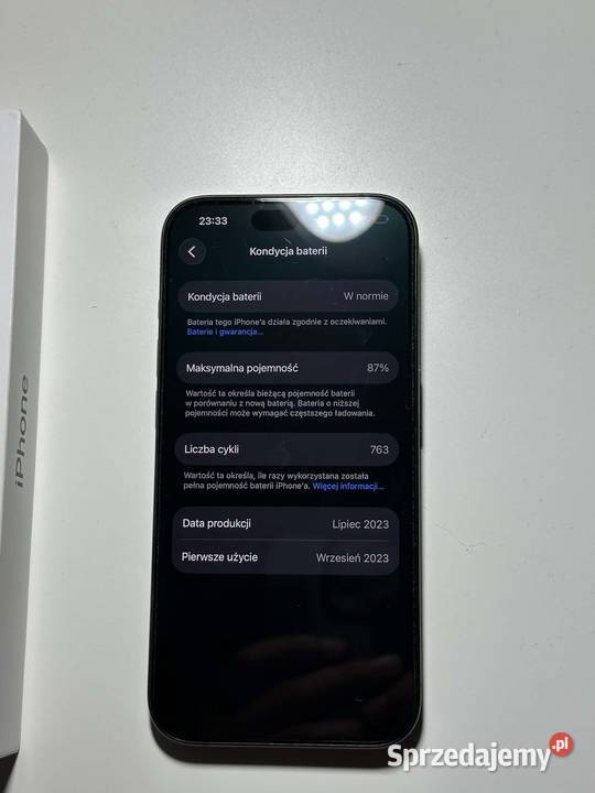 Apple iPhone 15 Pro 128 GB Black Titanium 87 Apple / iPhone podkarpackie Nowa Sarzyna