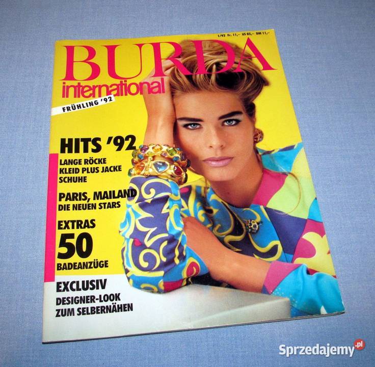 Burda International Wiosna 1992 moda szycie Skępe