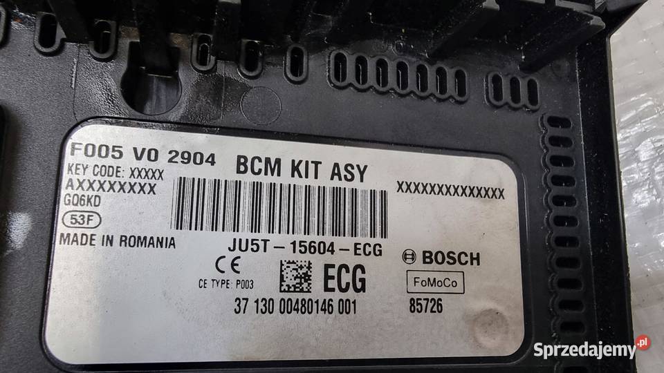 MODUŁ KOMFORTU FORD FIESTA MK8 JU5T15604ECG
