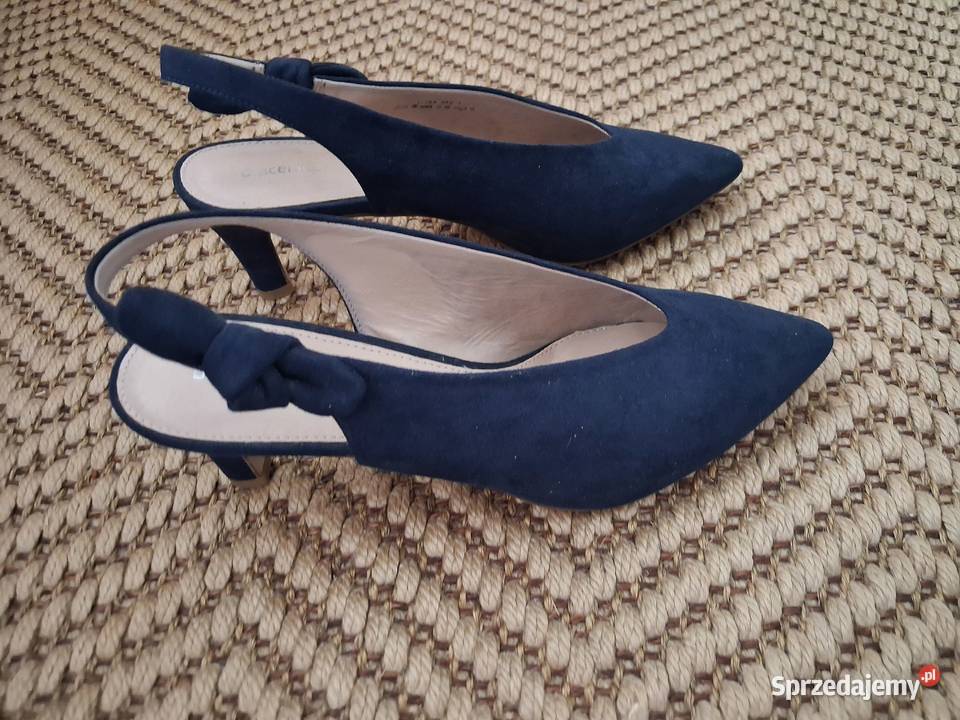 Buty na obcasie granatowe nowe Chorzów