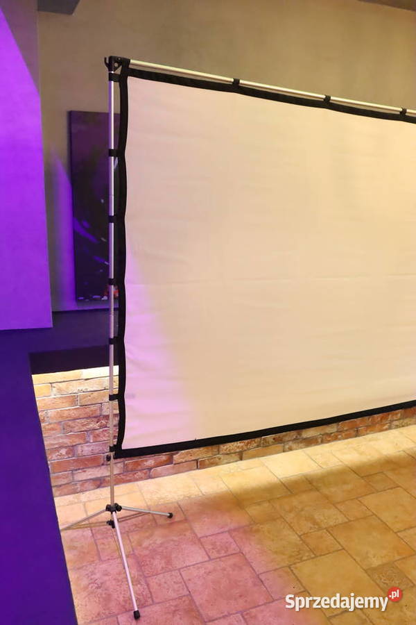 Przenośny ekran projekcyjny ścianka tło foto Pszczyna