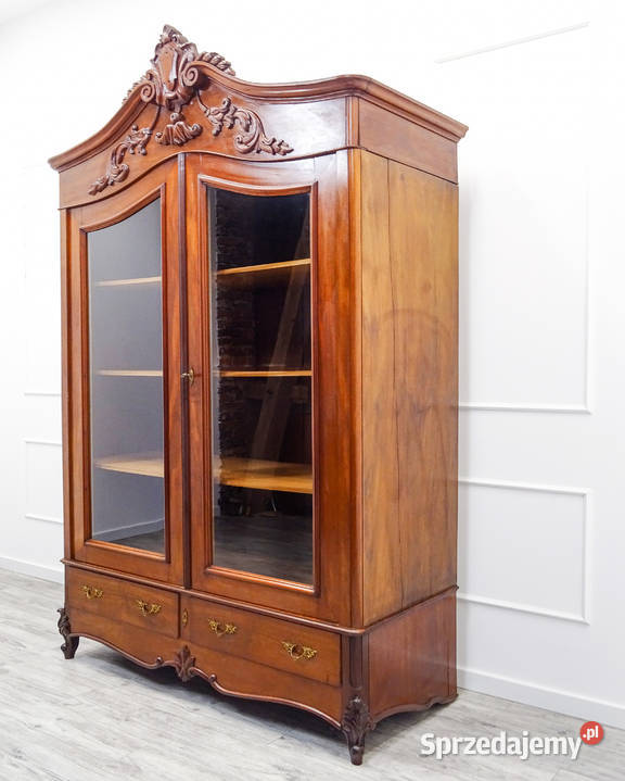 WITRYNA drewniana MAHOŃ BIBLIOTECZKA Ludwik 3 wielkopolskie Kalisz
