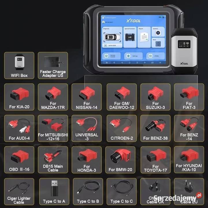 XTOOL D9S Pro TESTER DIAGNOSTYCZNY SKANER DoIP Interfejsy diagnostyczne pomorskie Gdańsk
