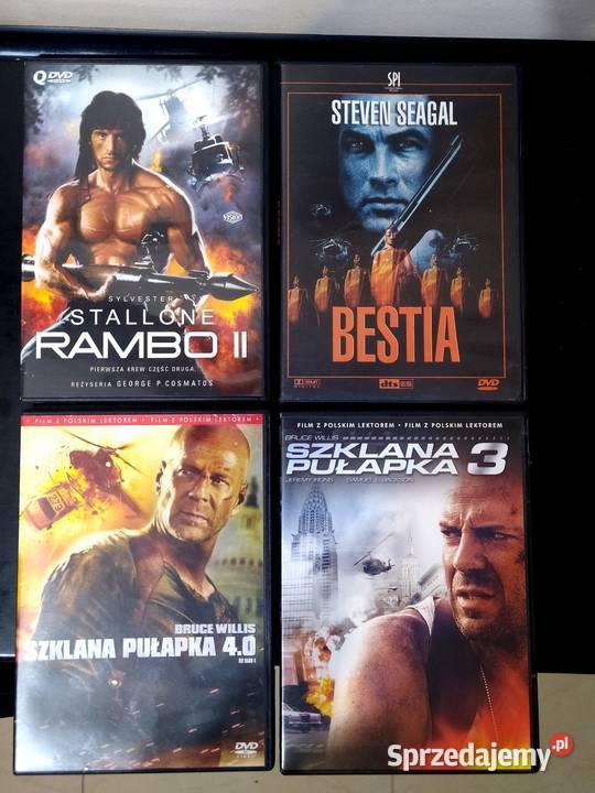 Szklana pułapka Bestia Rambo 4x dvd Kraków