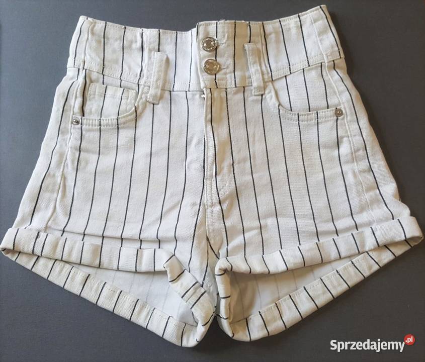 Krótkie spodenki w paski Bershka EU34 małopolskie Kraków sprzedam