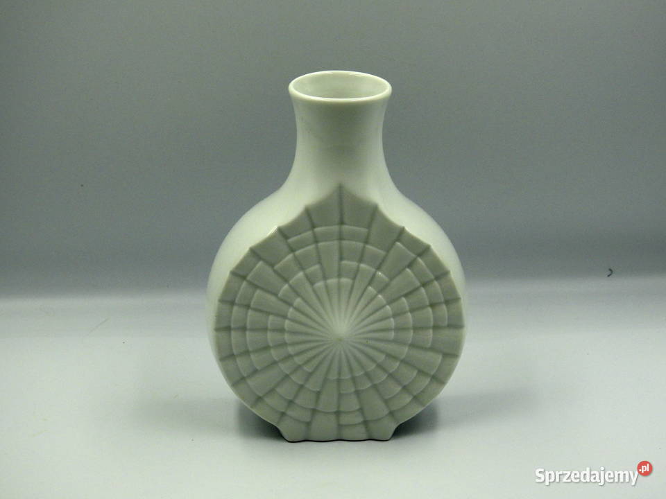 Śliczny biały porcelanowy wazon niemiecki 3D Inowrocław