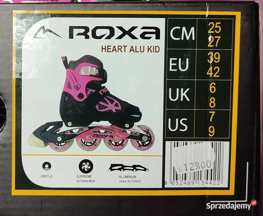 Fabrycznie NOWE rolki ROXA Heart Alu Kid r 3942 Jasień