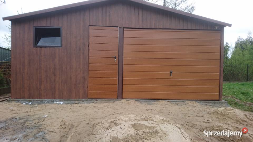 Mały Garaż Drewnopodobny 4x6 Blaszak Garaże