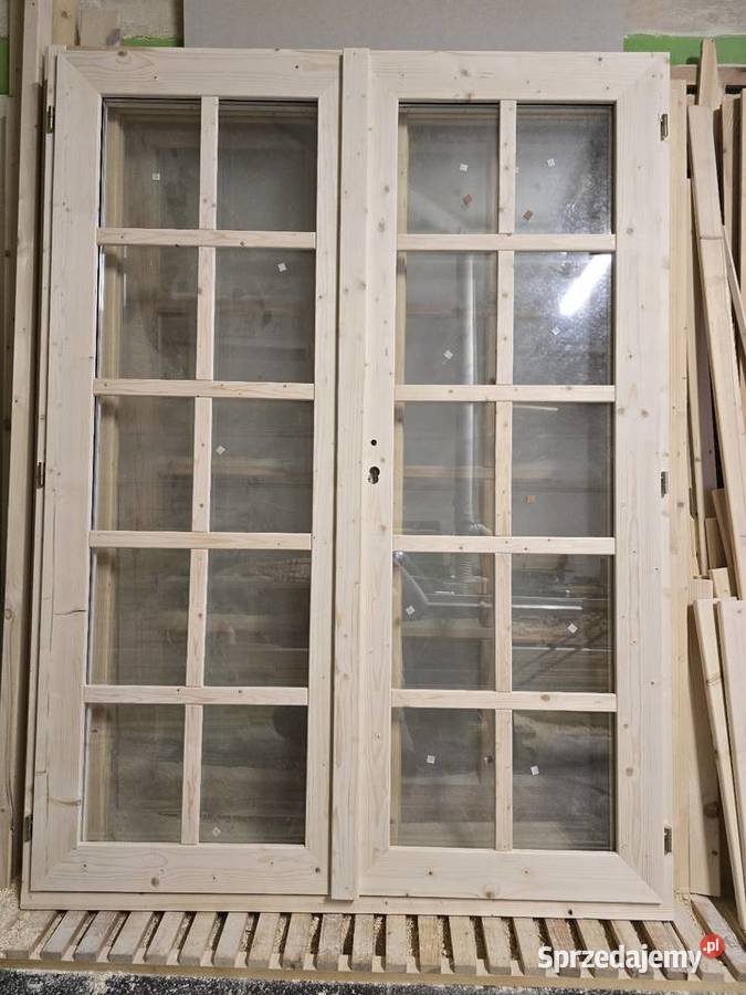 Drzwi drewniane tarasowe 130 x 200