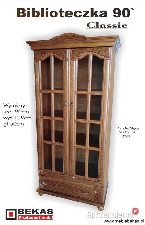 Stylowa Biblioteczka 90 OPEN Dąb Orzech Bekas 90cm Pozostałe kujawsko-pomorskie