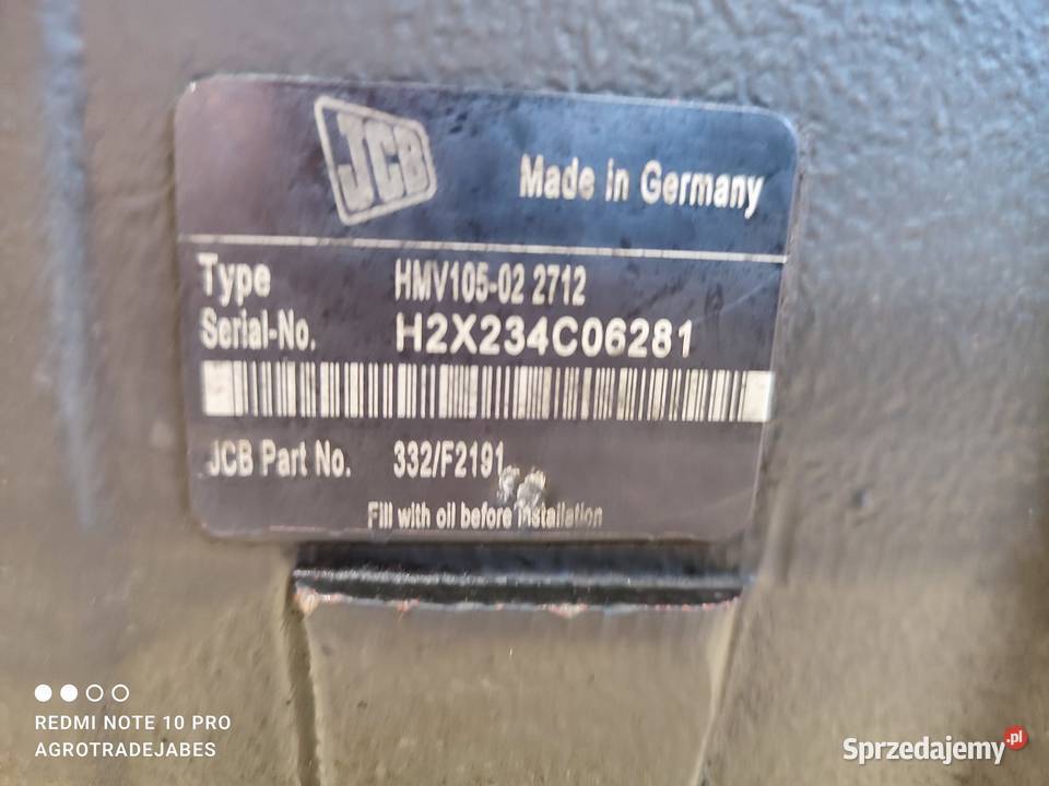 Silnik jazdy 332F2191 HMV105022712 JCB 52040 Wilkowo sprzedam