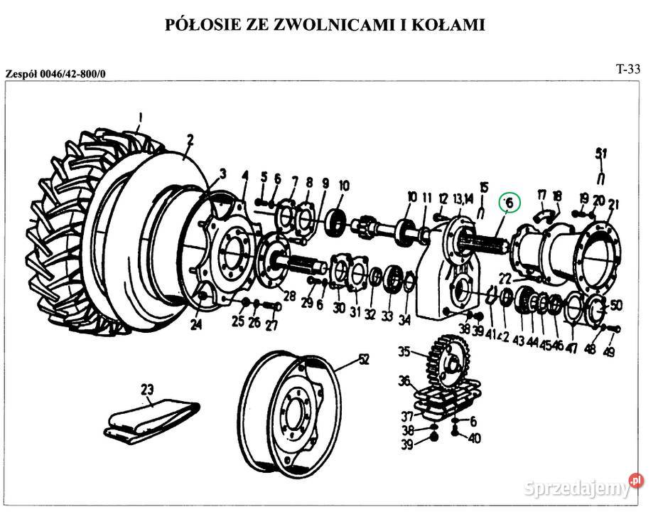 Półoś Tylnego Mostu Z1216 ST URSUS C355 C360 Tyczyn