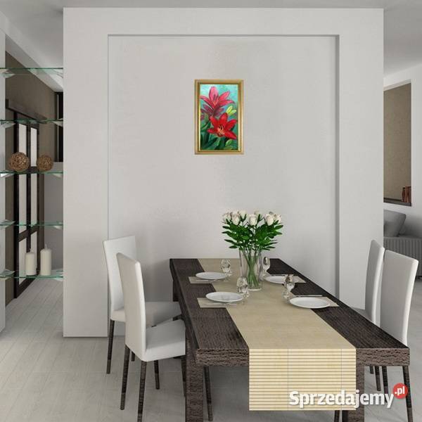 Obraz olejny Czerwone lilie Lublin