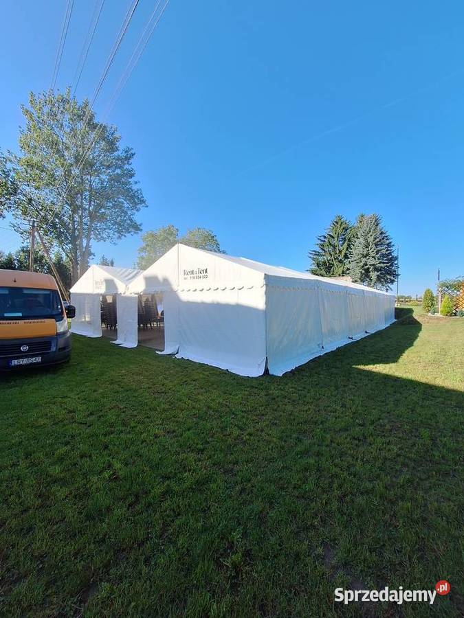 Namioty bankietowe na przyjęcia w ogrodzie Wierzbica